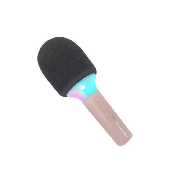 Mikro karaoke - KIDYWOLF - KIDYMIC-PI - Rose - Bluetooth - LED flerfärgad Rosa