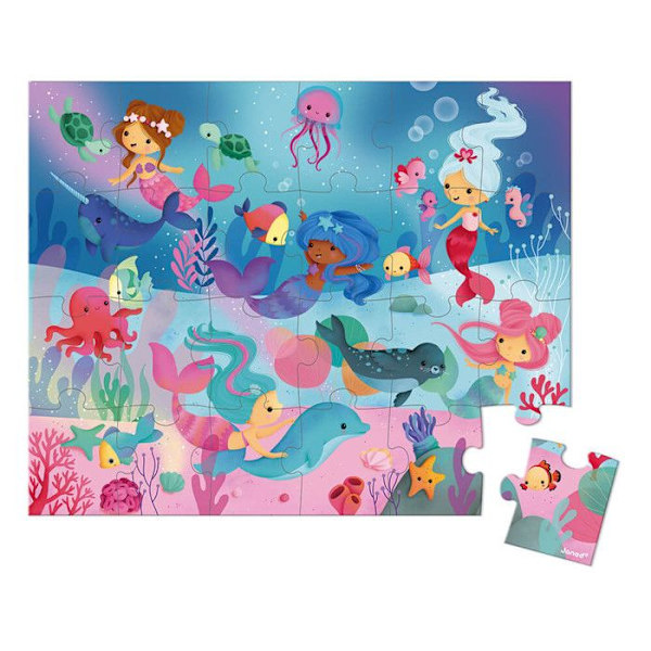 Janod - Mermaids Puzzle 24 st - JURATOYS Rosa