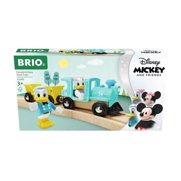 DISNEY Brio Junarata Donaldille & Daisy Ankalalle - Paristoton juna puujunaratakselle - Ravensburger - Sopii yli 3-vuotiaille - 32260 Flerfärgad