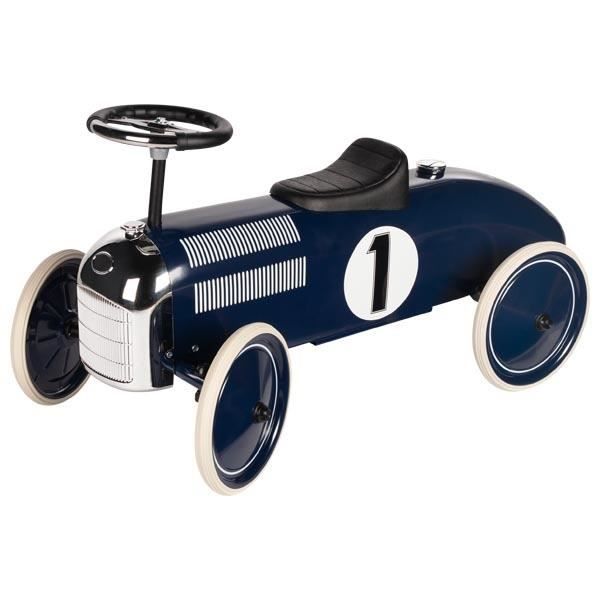 Goki barnvagn - Mörkblå - Robust med 4 gummihjul