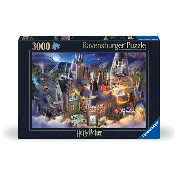 3000 palanippua Poudlardin linnan näköala / Harry Potter, 14-vuotiaille ja sitä vanhemmille, 17561, Ravensburger Svart