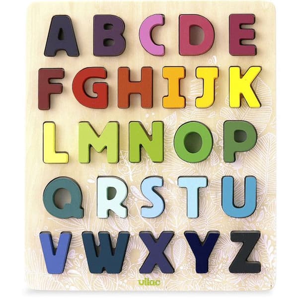 Puzzle ABC alfabet til indlægning - Vilac - Under Kraniet - Barn - 18 måneder og op Beige