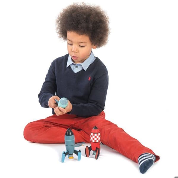 Tender Toys junior raketbyggeri 18 dele Blå