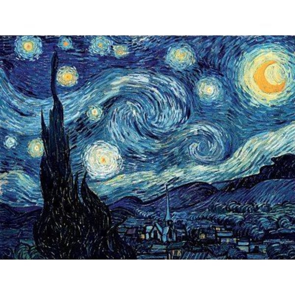 Konstpussel med 80 bitar - Van Gogh: Starry Night Flerfärgad