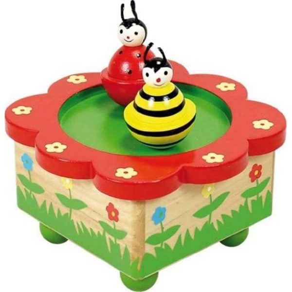 ULYSSE 1128 speldosa för barn - Bee och Ladybug magnetiska tecken - Amsterdam tulpaner
