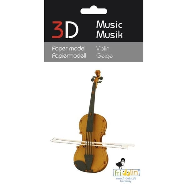 Fridolin - 3D-paperimalli Viulu brun