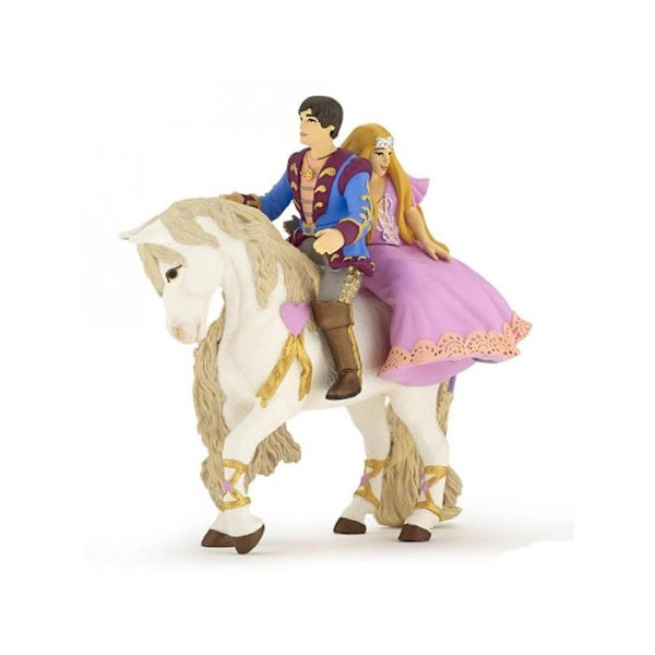 Papo Prince and Princess statyett på häst - Modell 39094 - Flerfärgad - För barn från 3 år och uppåt Flerfärgad
