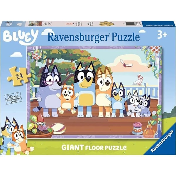 Puzzle Giant 24 palaa, Perhetapahtuma/Bluey, Alkaen 3 vuotta, Seikkailu, 05622, Ravensburger Flerfärgad
