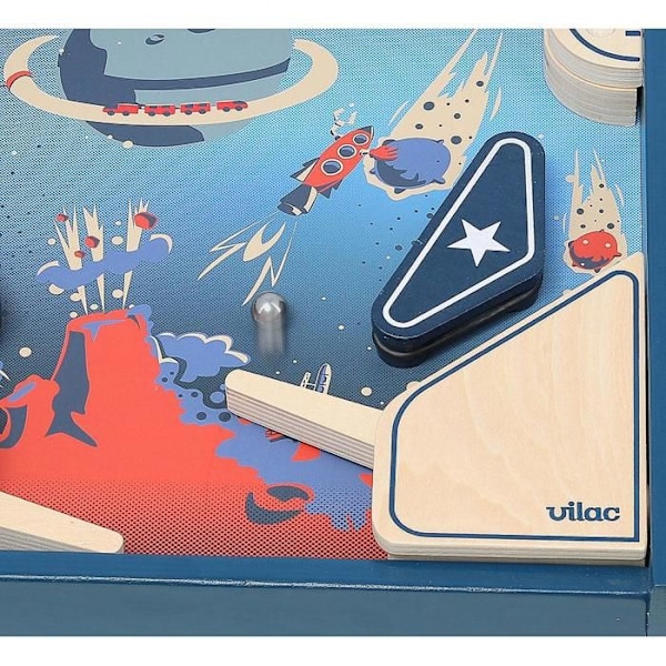 Vilac - Space flipperspel i trä Blå