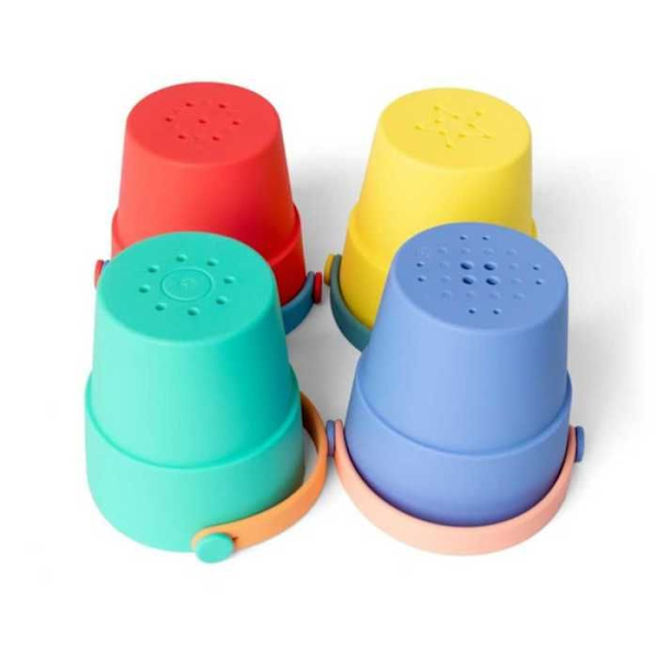Lasten lelut - Little L - Pinoittavat silikonikauhat - 4 kpl - Silikoni - Yhteensopiva Grön