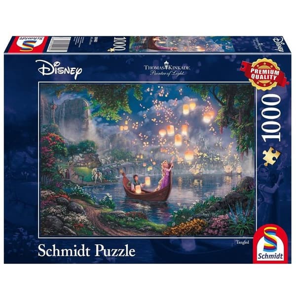 Puslespil - SCHMIDT SPIELE - Disney Rapunzel - 1000 brikker Exklusiv Thomas Kinkade-design