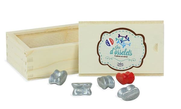 Knucklebones-spel - VILAC - Randig låda - Barn - 3 år - Beige beige