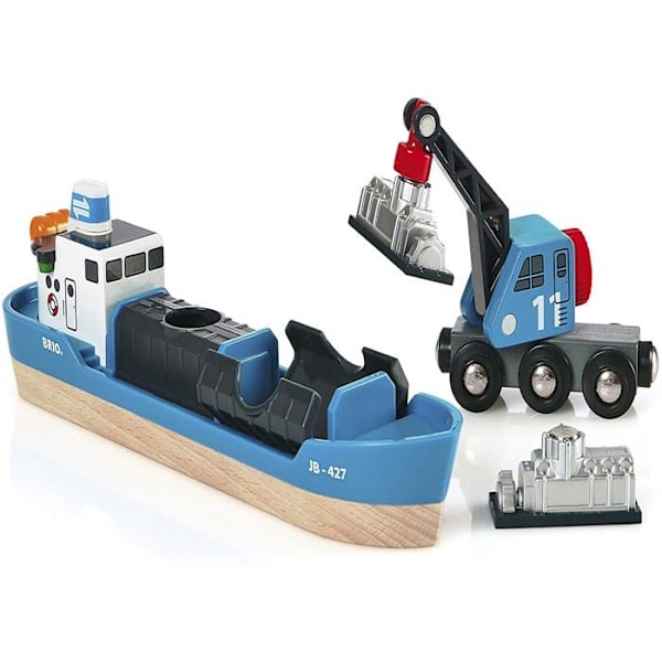Byggspel - BRIO - 33534 - Containerfartyg - Blandat material - Flerfärgad Flerfärgad
