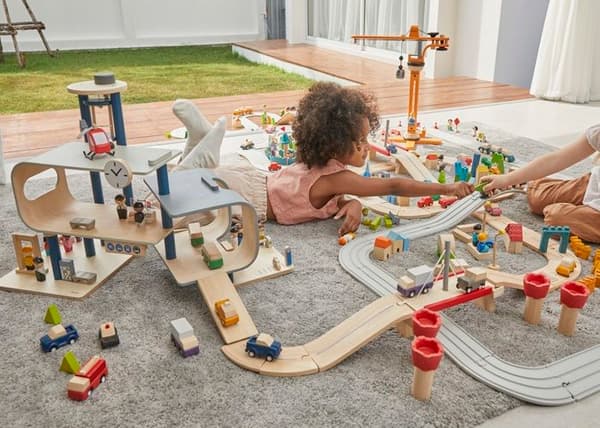 Plan Toys - Min stora station - TROUSSELIER Blå
