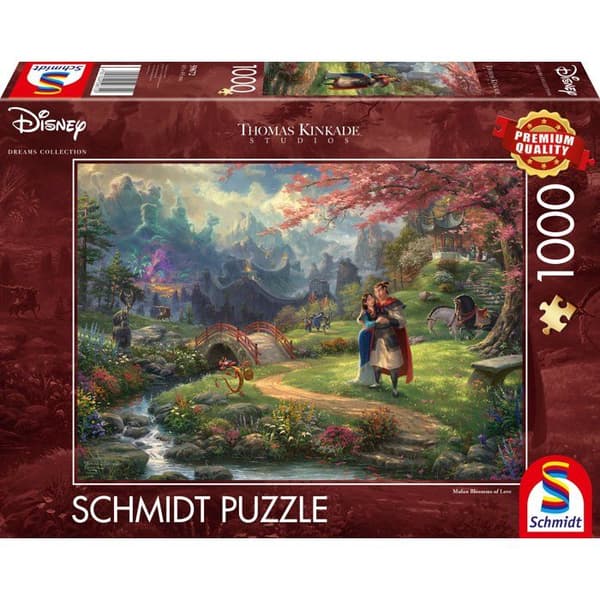 Pussel 1000 bitar - SCHMIDT SPIELE - Thomas Kinkade Studios - Disney - Mulan - 1000 bitar Enfärgad