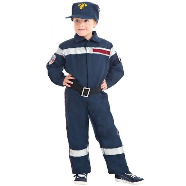 Brandmansdräkt för barn - MÄRKE - Yrke - Polyester - Blå - EU-standarder - 5-6 år gammal