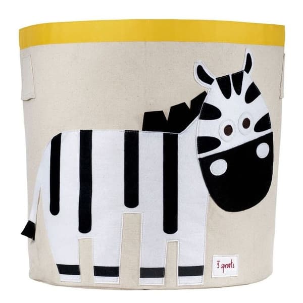 Zebra legetøjstaske - Stof Vit