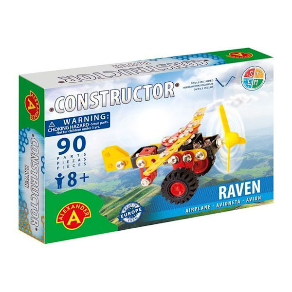Alexander Toys - Konstruktör Raven - Flygplan Gul