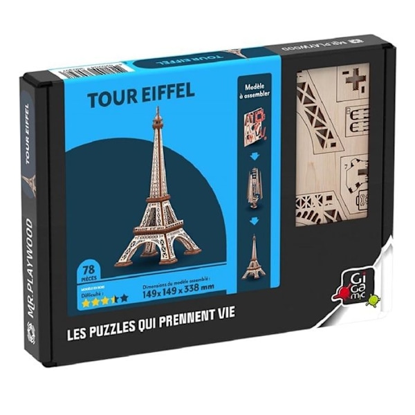Eiffeltornet - 3D-modell - Trämodell - För vuxna - Strategispel - Modeller Beige
