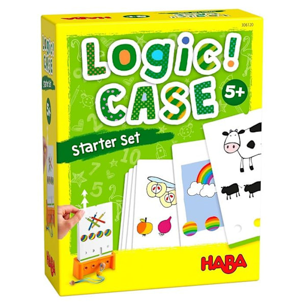 HABA - LogiCASE Starter Set 5+ - Pusselspel för logiskt tänkande och koncentration - 77 pussel per kit - Barn 5+ Gul