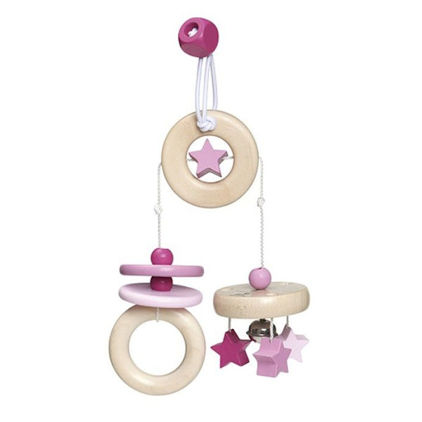 Sternchen Leikki Tyttö Vaaleanpunainen - Selecta - Vaunu Leikkikalu - 0-18 kuukautta - Ekologinen puu rosa och beige