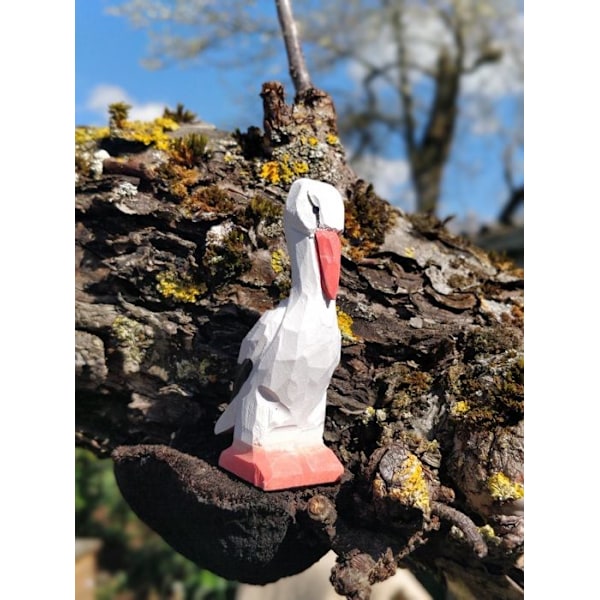 Wudimals - Stork Figur - K-PLAY Vit