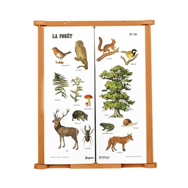 Tabelltriptyk skogen Svart