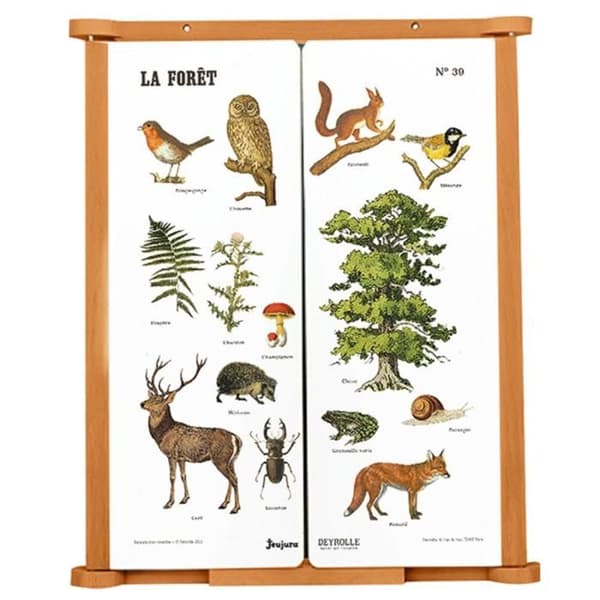 Triptyk tableau skoven Svart