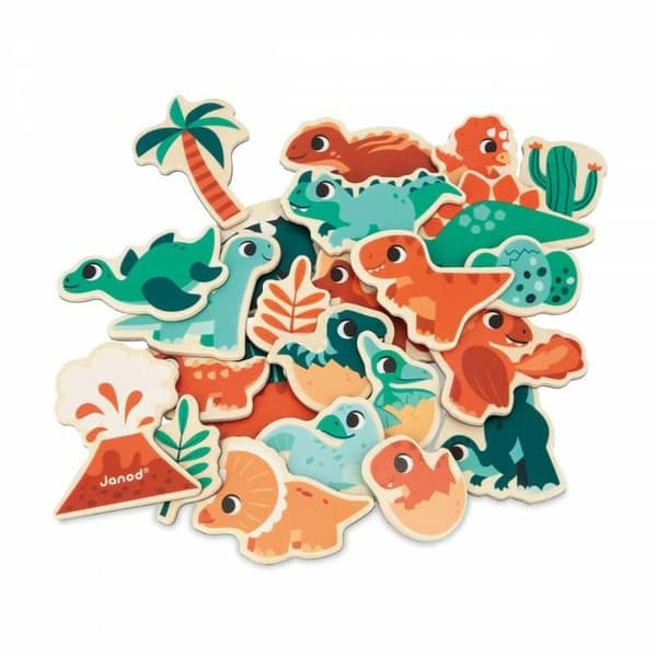 DINO - MAGNETIT DINO 24 KPL Orange, grøn og blå