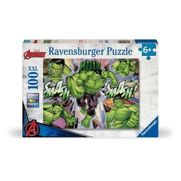 Pussel - RAVENSBURGER - Pussel 100 bitar XXL - Tema Avengers - 100 bitar - För barn 7 till 10 år Grön
