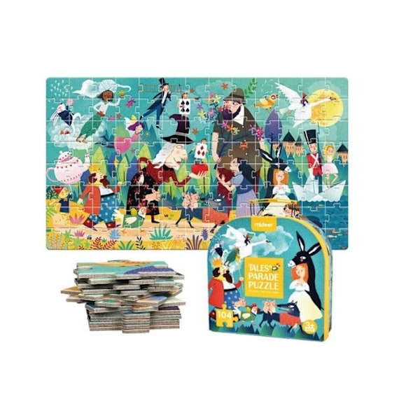 Mideer - My Suitcase Puzzle Tales 104 st - BYXA Blå