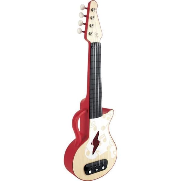 Hape Mini-guitar Elektrisk Lær-Ukulele, Rød