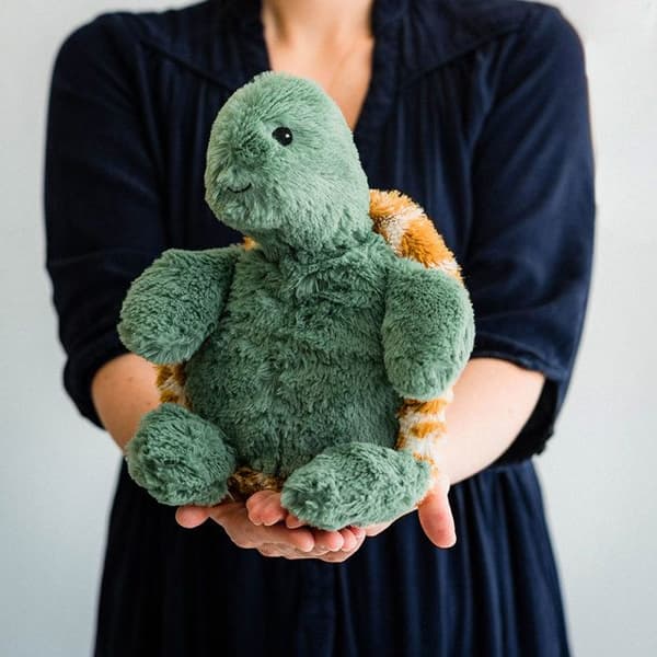 Bamsevarmer Skildpadde COSY PLUSH - SOFRAMAR Grön