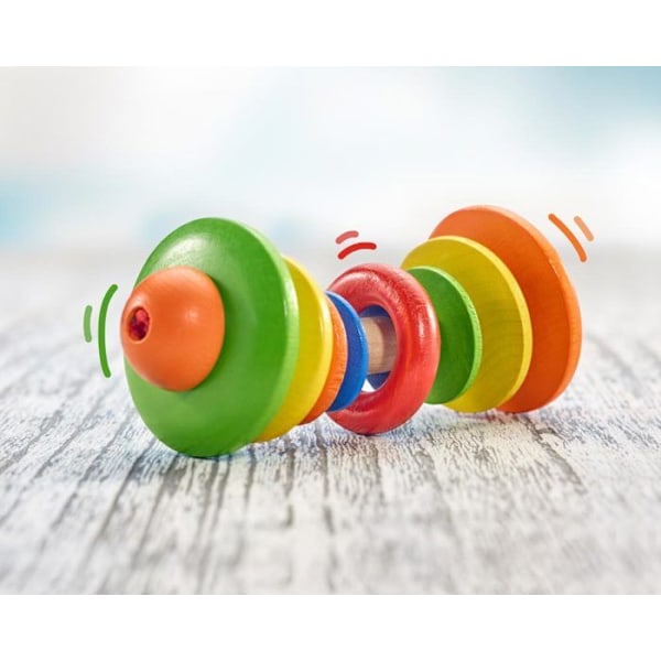 Babyleksak - SELECTA - Tondelli SEL-1465 - Trä - Färgglad och lätt skallra Flerfärgad