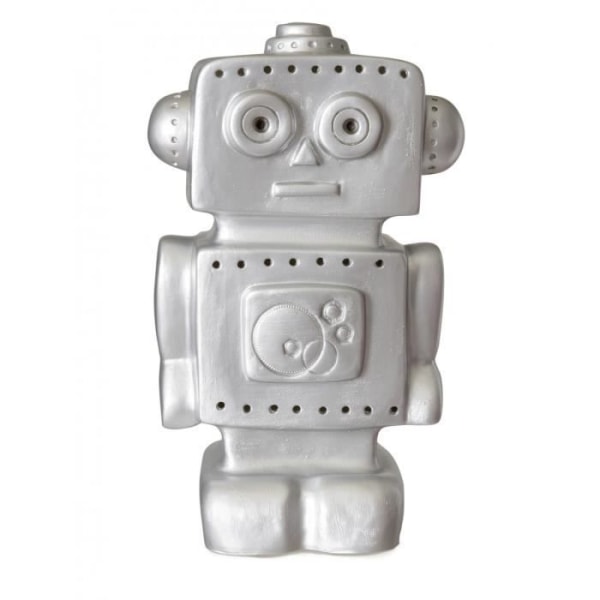 Silver robotlampa - EGMONT - För bebisar från 3 år - 38x6x29cm - Batterier