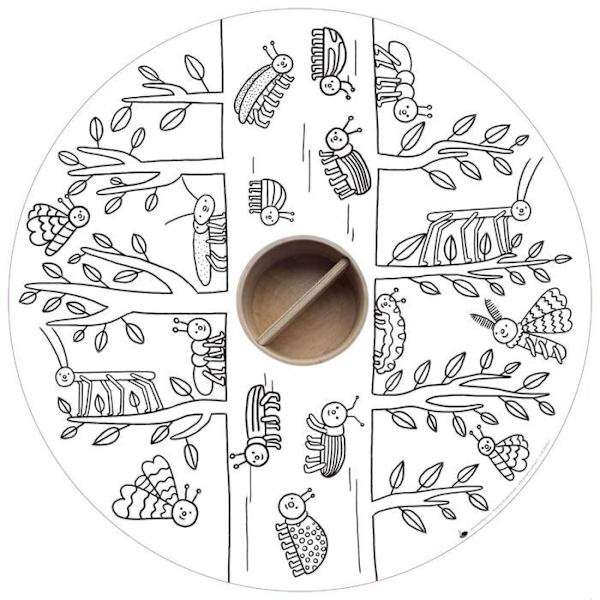 Omladdning av målarblad - Drawin’Kids - Små Vänner - 20 blad - 70cm - Tryckta i Frankrike Vit