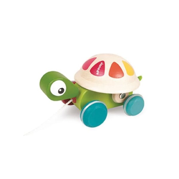 Zigolos Walking Turtle - JANOD - Träleksak - 18 månader och över - Grön - Flerfärgad