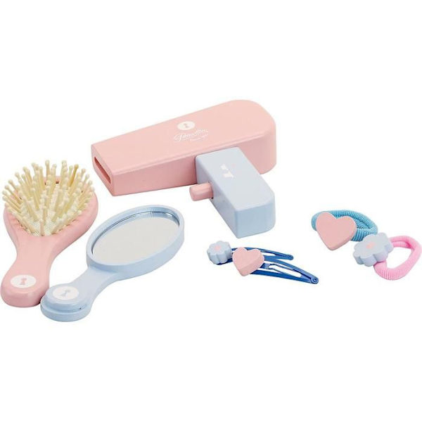 Frisörset för docka - PETITCOLLIN - Trätillbehör - Rosa - Från 3 år Rosa
