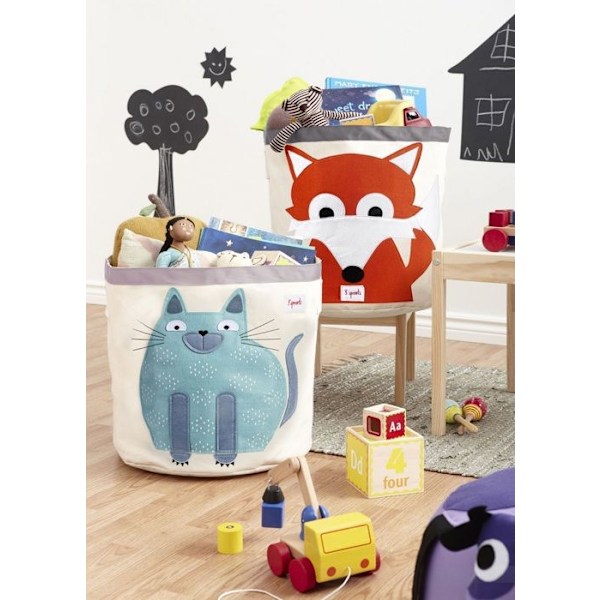 3 groddar Cat Toy Bag Blå Blå