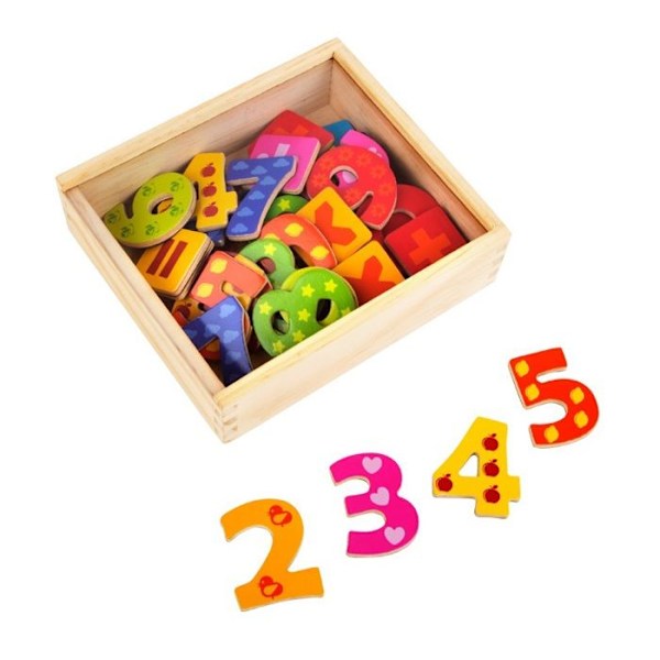 Värikkäät magneettiset numerot Beige