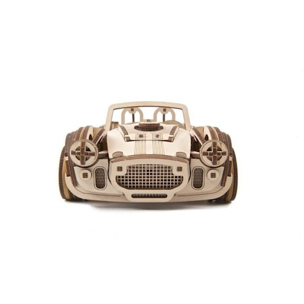 3D Racing Car Pussel - UGEARS - Drift Cobra Racing Car - Mekanisk trämodellsats - 370 bitar Trä