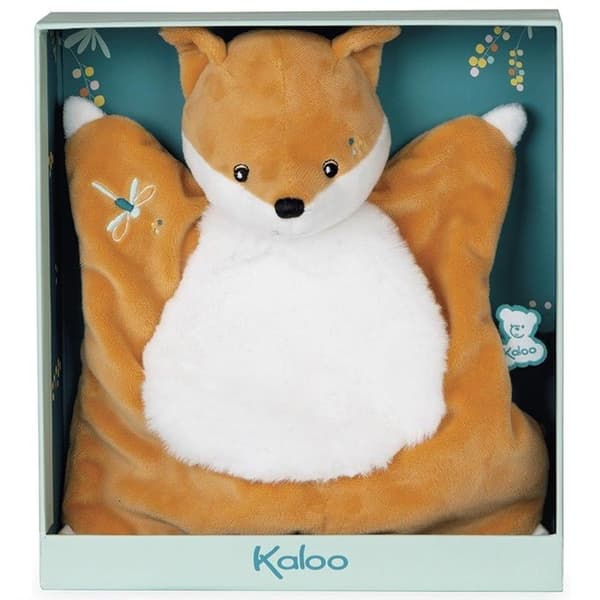 Fripon Doudou Carre Renard Leonard - KALOO - PELUSHER/Doudous - Grøn - Mikrofleece Grøn