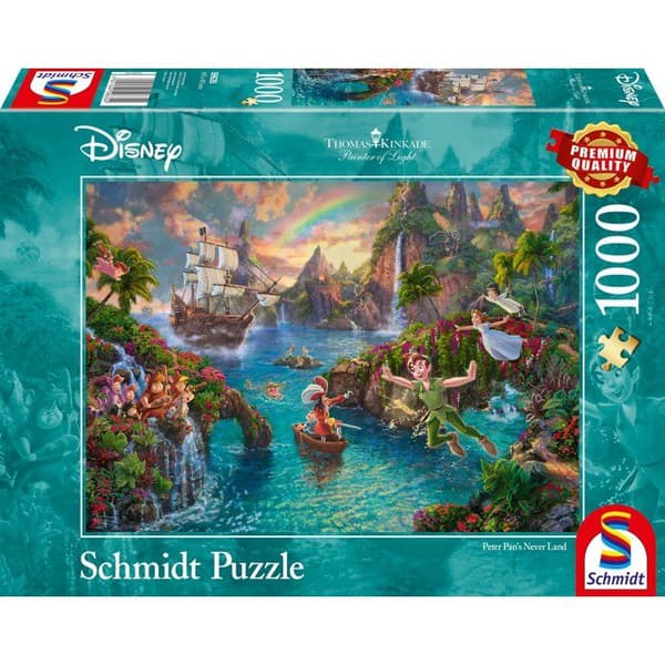 1000 palan palapeli - SCHMIDT SPIELE - Thomas Kinkade Studios - Disney - Peter Pan - 1000 kpl