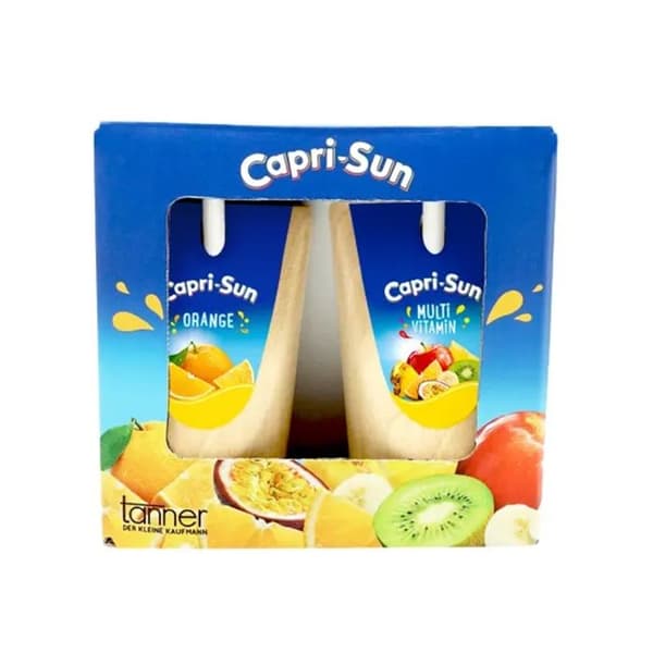 Imitationslegetøj - TANNER - Capri-Sun frugtsaft - Træ - 2 dele - FSC certificeret Blå
