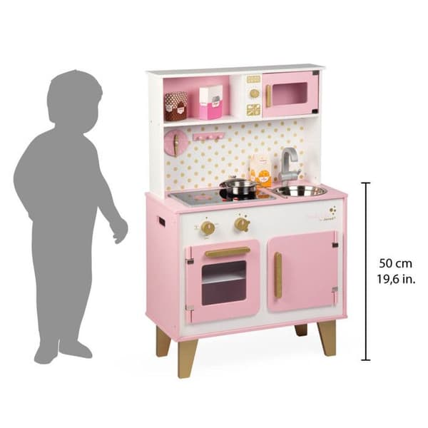 Stort Køkken Candy Chic, 6 Tilbehør Ros