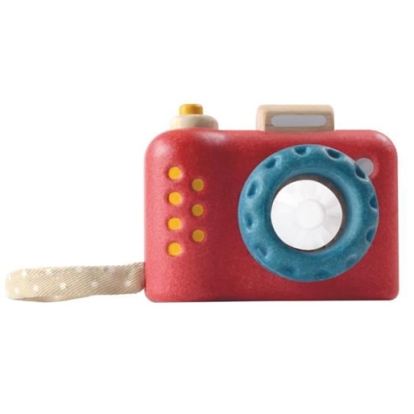 Träkamera för barn - PLANLEKSAKER - Min första kamera - Röd - Från 18 månader