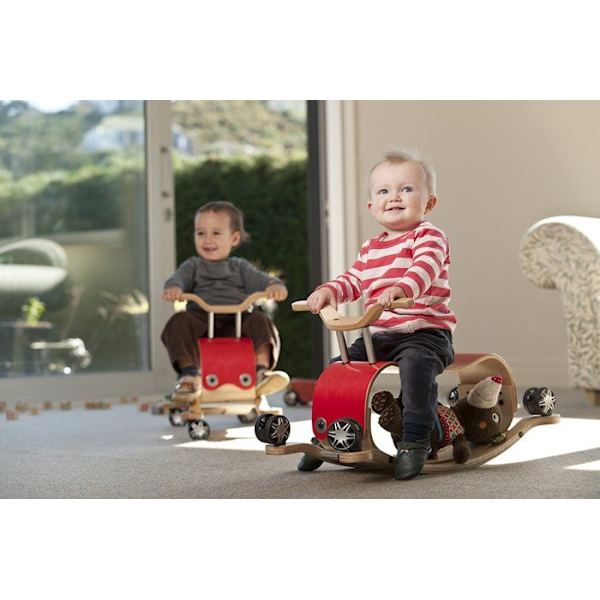 3 i 1 utvecklande leksak - Wishbone - Flip - Rocker, rollator och bärare - Röd - Blandat Röd