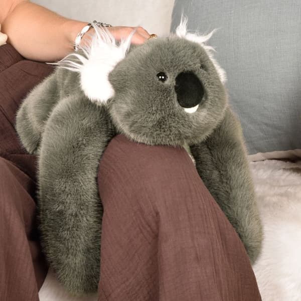 Doudou Podcoll - Koala 40 cm - HISTOIRE D'OURS - PELUSHER/Doudous - Grå - Polyester Grå