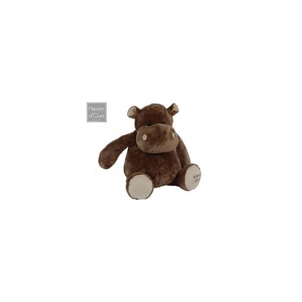 Pehmo HISTOIRE D'OURS Hippo Istuva Suuri Malli 38 cm - Harmaa - 100% polyesteri Grå