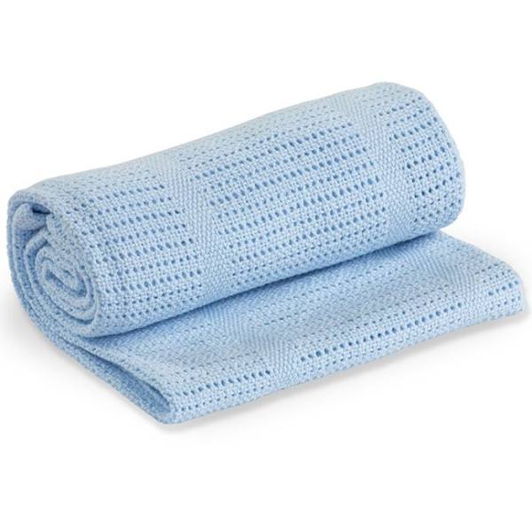 Lulujo - Puuvillaneulepeitto - Sininen - ELEMENTS FOR KIDS Blå